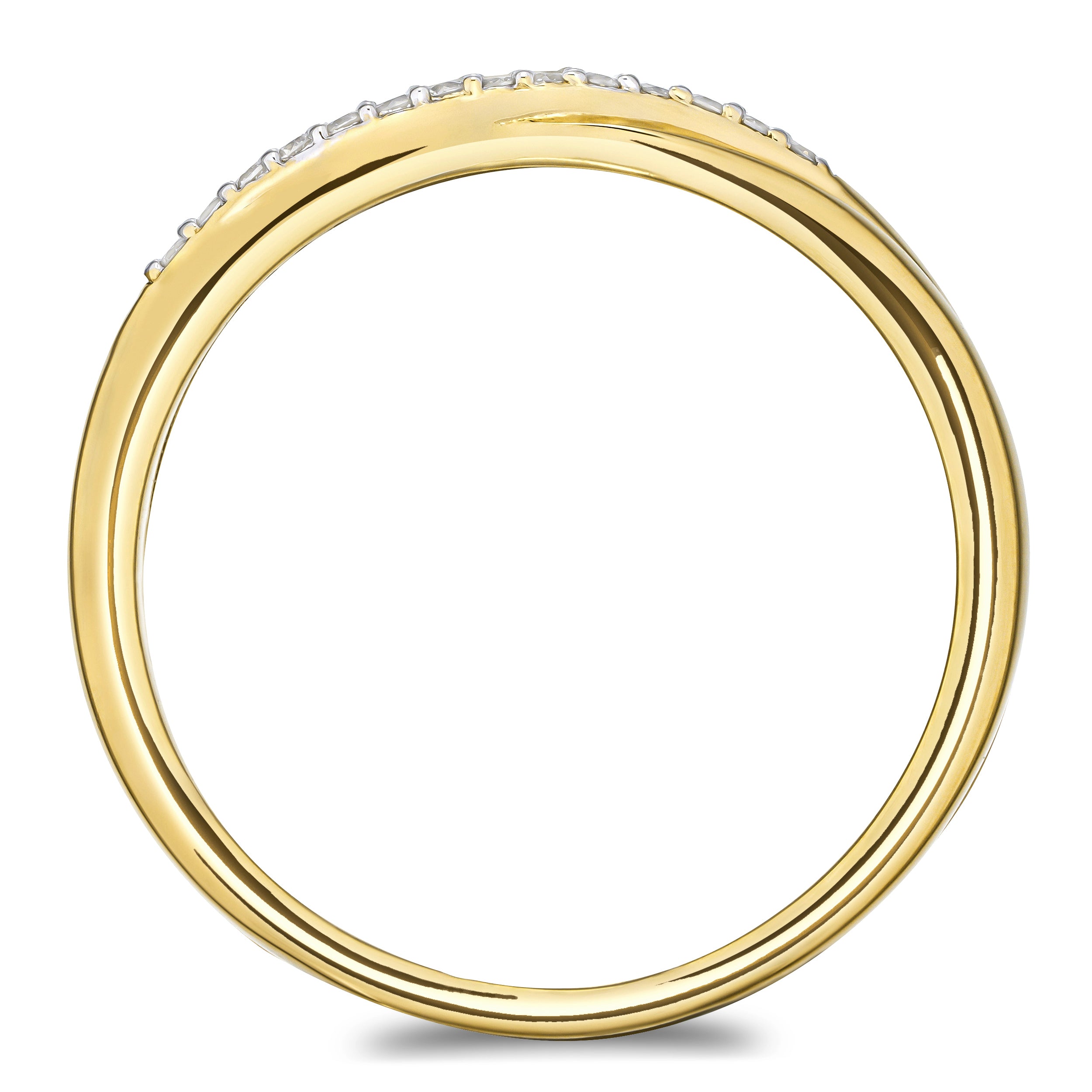 Lab Diamond Half Eternity Wave Ring 0.05ct in 18K Gold Vermeil
